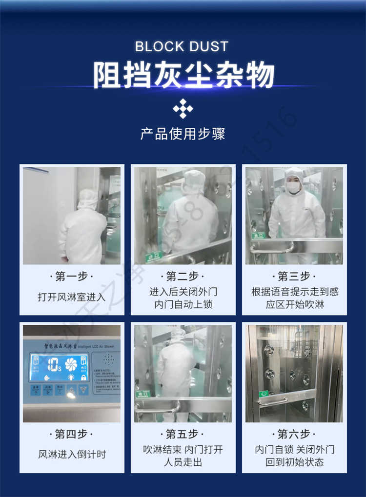 長(zhǎng)沙天之凈潔凈風(fēng)淋室-使用流程